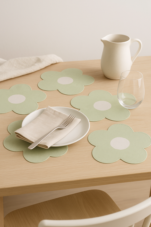 Set de table lot 4 style prairie floral