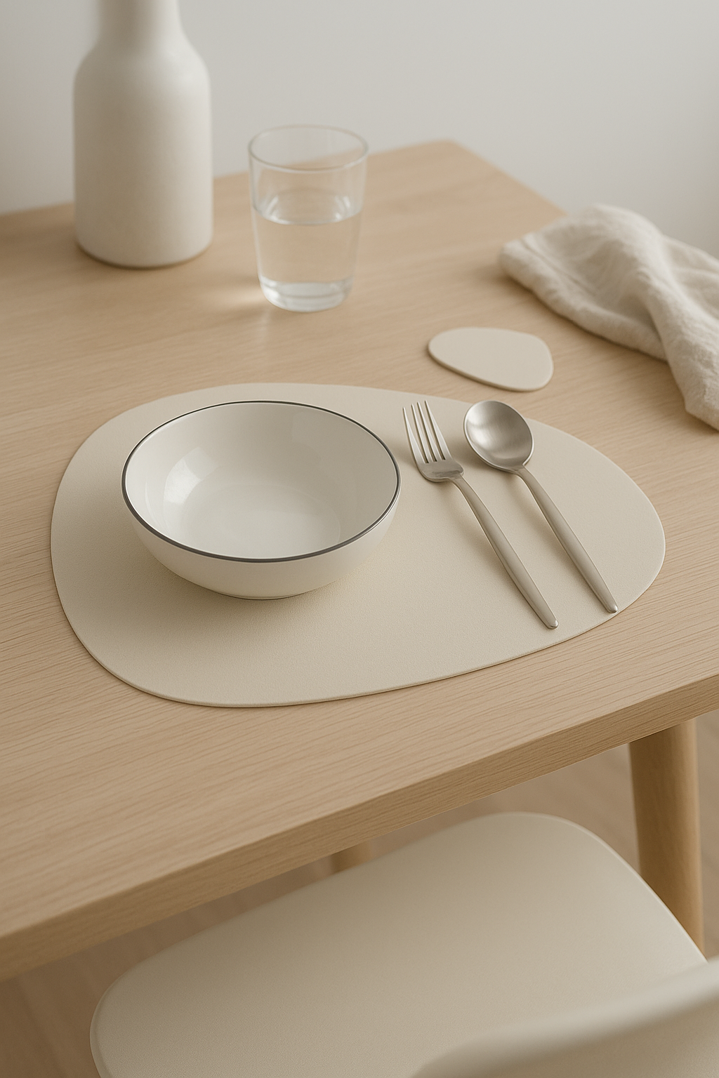 Set de table rond moderne lavable polyester cuisine - vue 3 sur 2