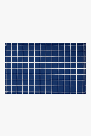 Prairie chic table mat with stripes and checks