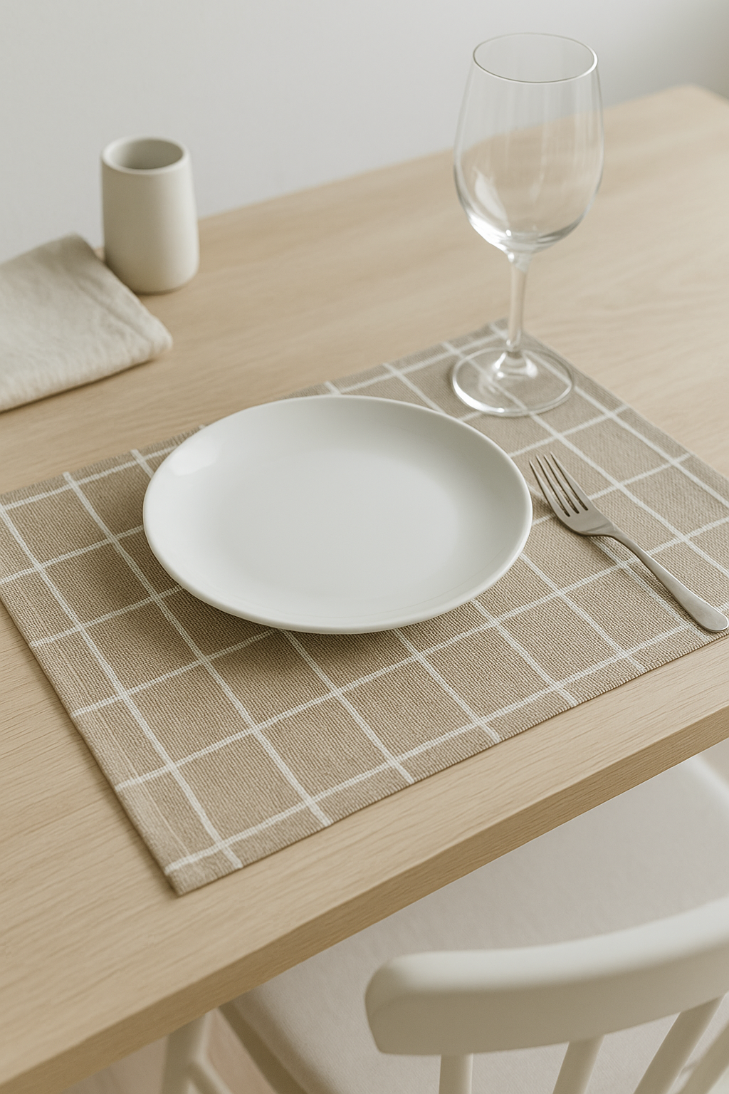 Set de table tissu prairie chic rayures carreaux - vue 3 sur 2