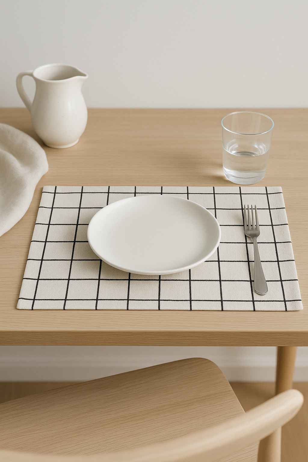 Set de table tissu rayures carreaux style prairie