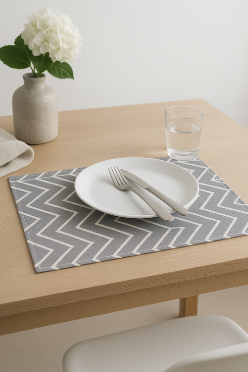 Set de table tissu rayures carreaux style prairie