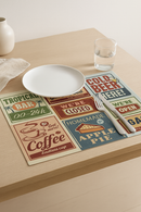 Set de table tropical rétro années 1950 lavable