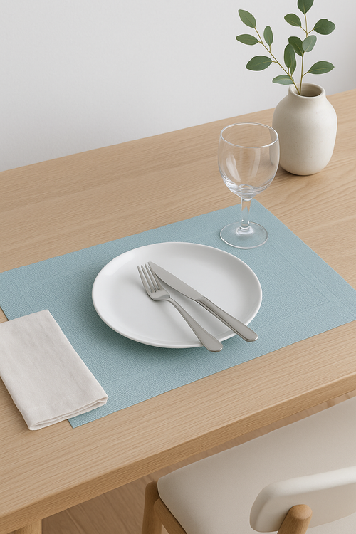 Set de table vinyle tissé antidérapant lavable