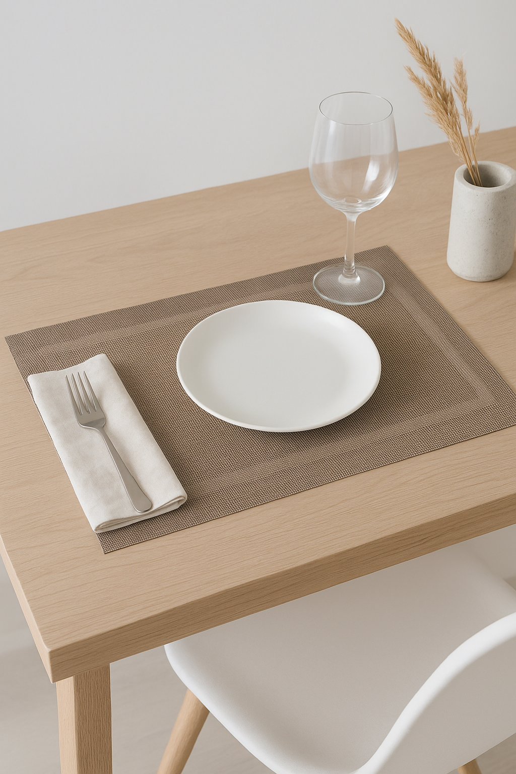 Set de table vinyle tissé antidérapant lavable résistant