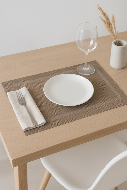 Set de table vinyle tissé antidérapant lavable résistant
