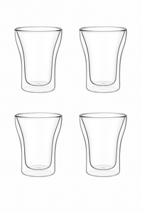Set tasses espresso double paroi verre isotherme 80ml (lot de 4)