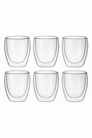 Set tasses expresso double paroi verre 80ml