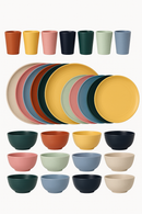 Set vaisselle paille de ble assiettes bols incassable