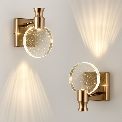 Simple chambre salon cristal applique murale LED lampe miroir avant lampe salle de bain maquillage lampe applique murale décor à la maison lumières miroir lampe