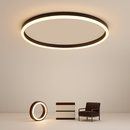 Simple round LED ceiling light for bedroom, modern home decor, Nordic minimal living room lamp