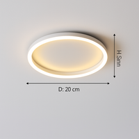 Simple round LED ceiling light for bedroom, modern home decor, Nordic minimal living room lamp