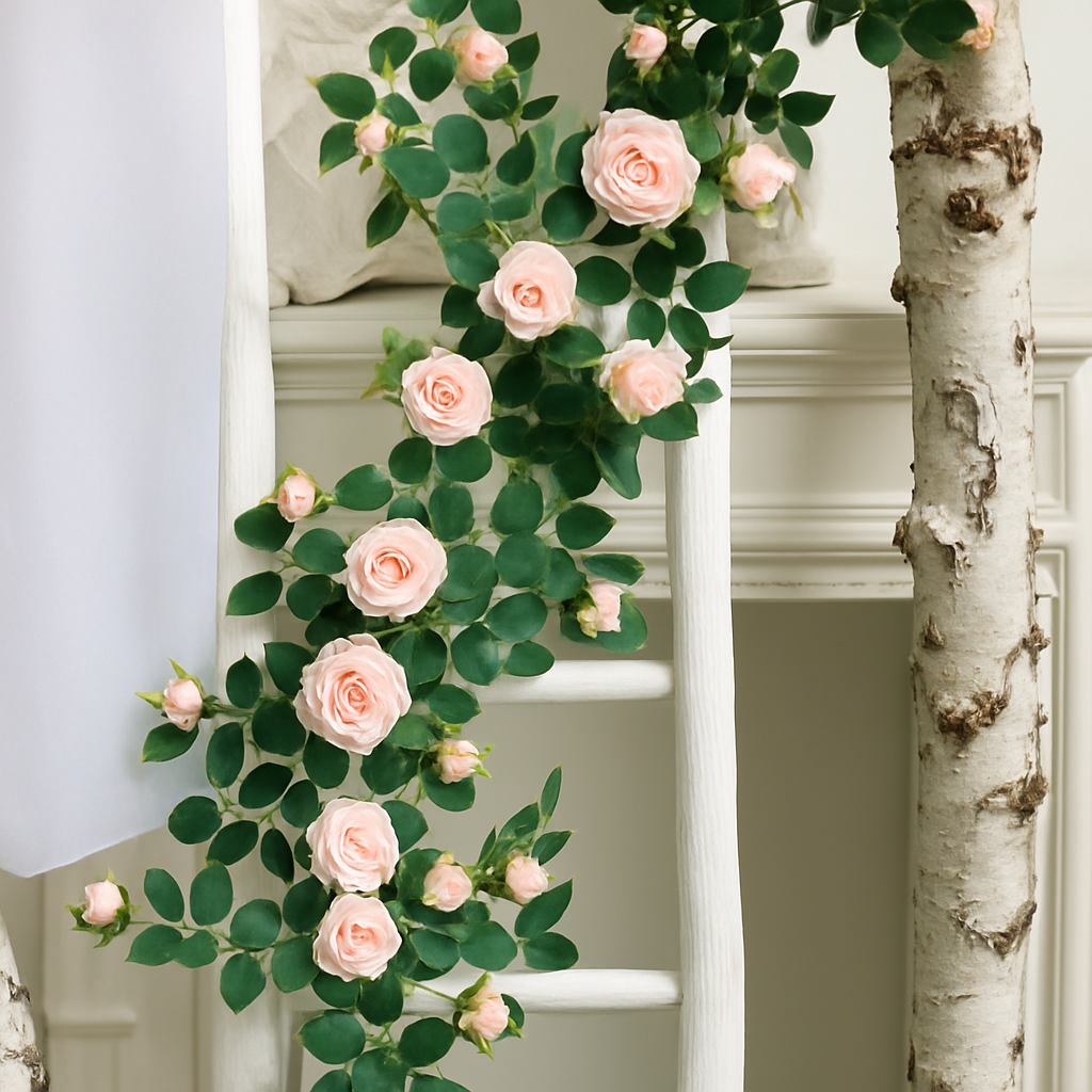 soie artificielle fleurs faux roses décoration élégante pour intérieur - vue 5 sur 11