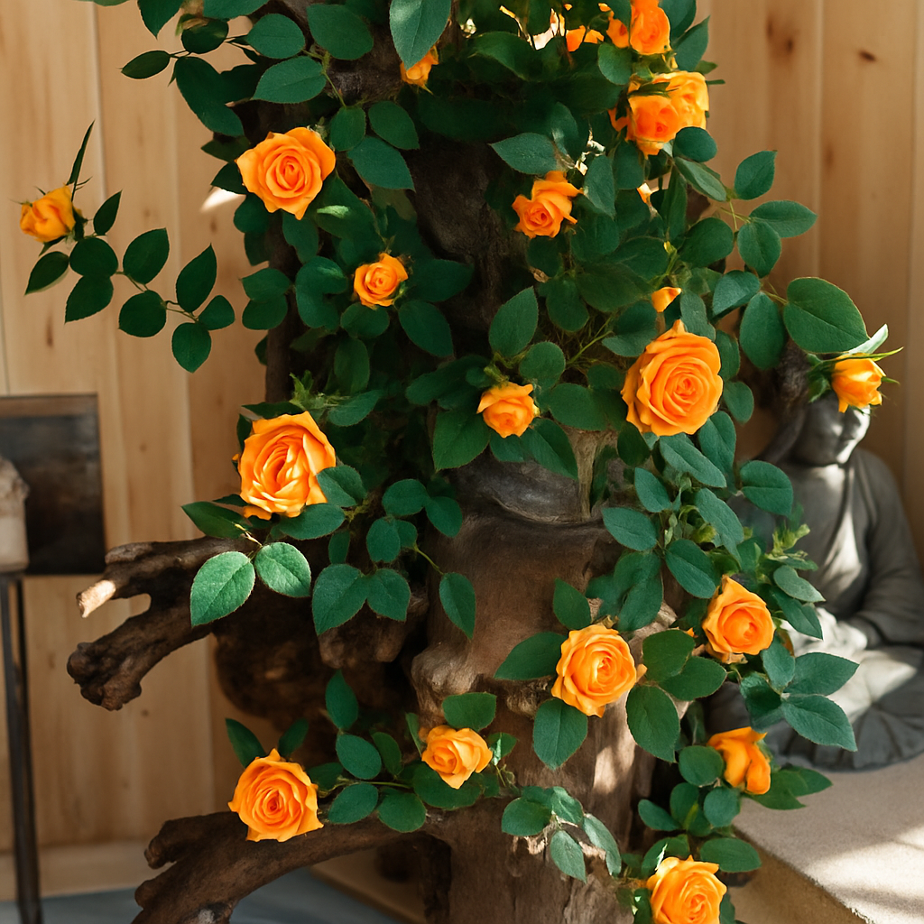 soie artificielle fleurs faux roses décoration élégante pour intérieur - vue 6 sur 11