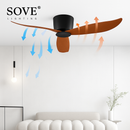SOVE moderne noir blanc plancher bas moteur à courant continu 30W ventilateurs de plafond avec télécommande ventilateur de plafond Simple sans lumière ventilateur de maison 220V