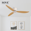SOVE moderne noir blanc plancher bas moteur à courant continu 30W ventilateurs de plafond avec télécommande ventilateur de plafond Simple sans lumière ventilateur de maison 220V