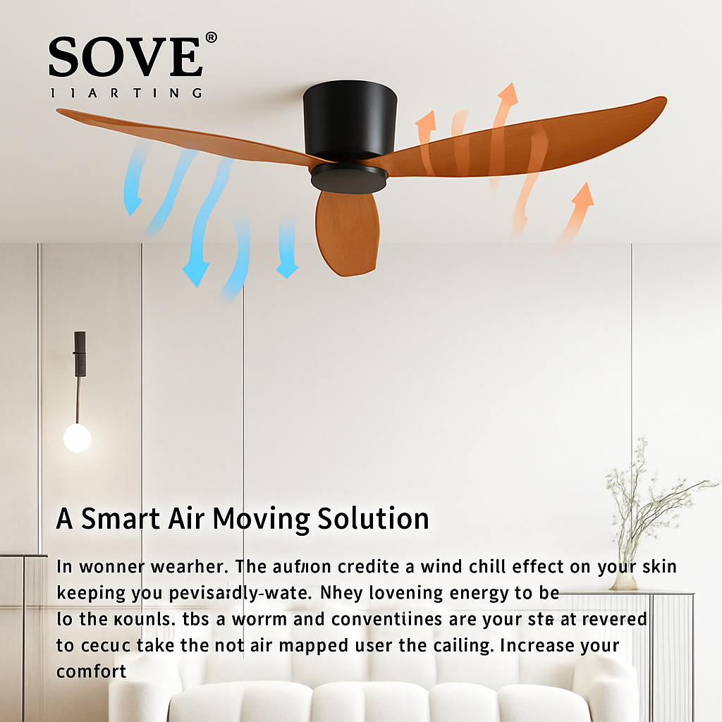 SOVE ventilateur de plafond blanc plancher bas Ultra mince 17 cm DC ventilateur de plafond avec télécommande ventilateurs de plafond simples sans lumière 220 V - vue 3 sur 14