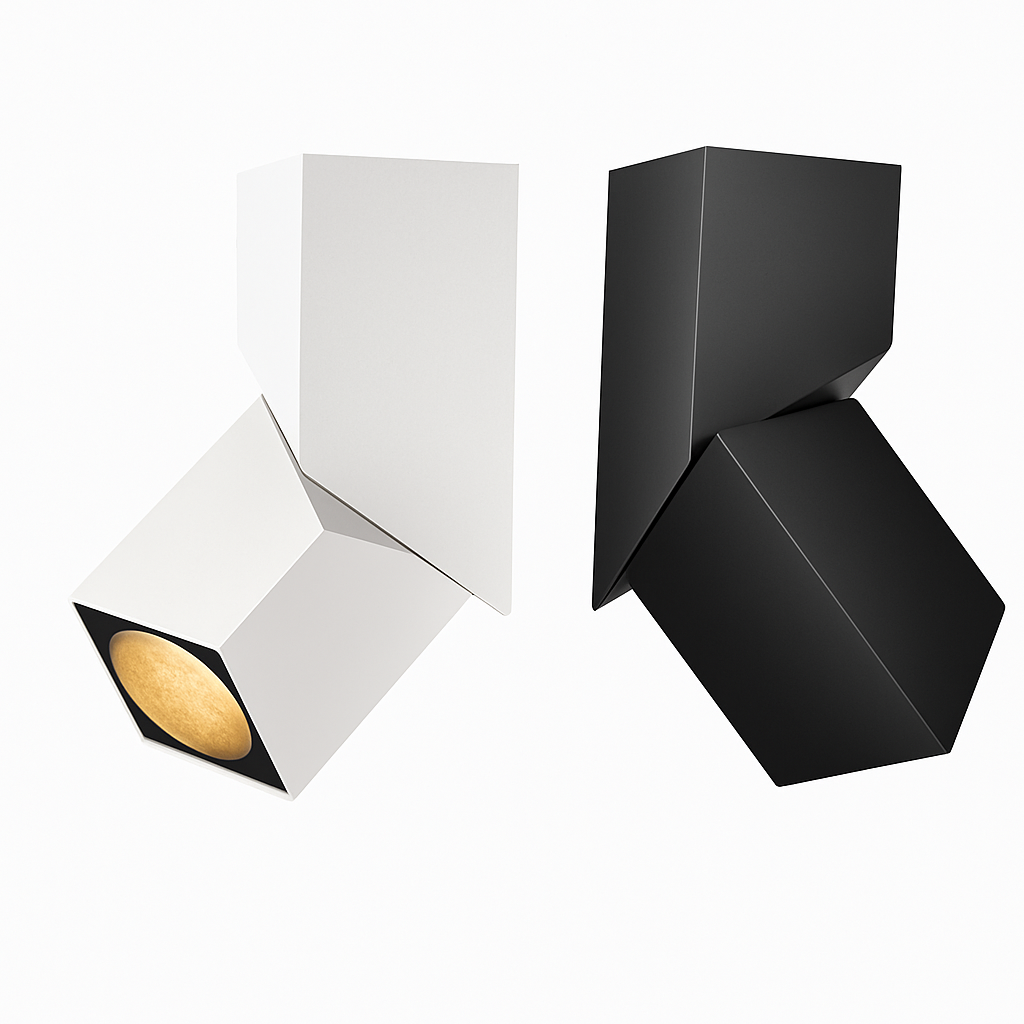 Spot cubique rectangle à LED orientables - vue 4 sur 4