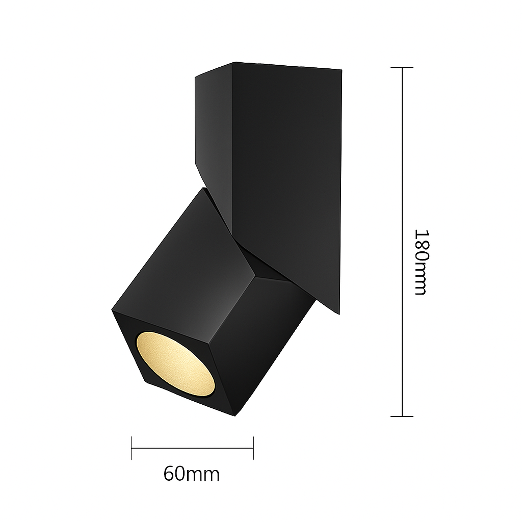 Spot cubique rectangle à LED orientables - vue 5 sur 4