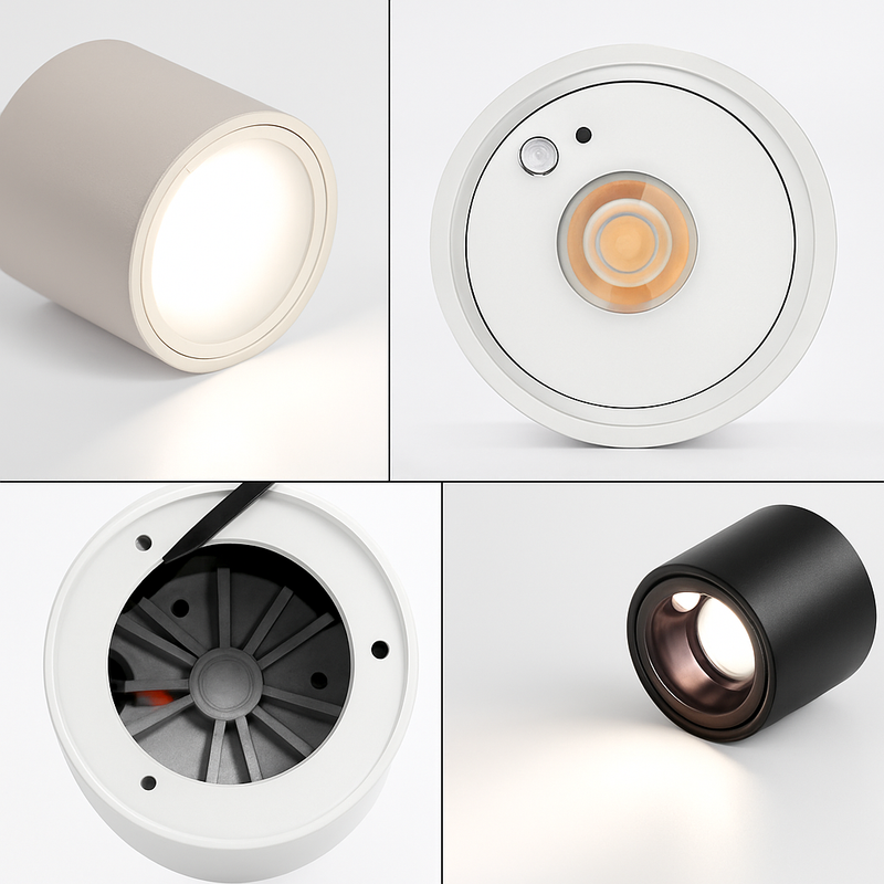 Spot détecteur de mouvement LED 12W monté en Surface Anti-éblouissement intelligent escalier chambre maison