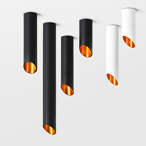 Spot design LED tube aluminium style géométrique