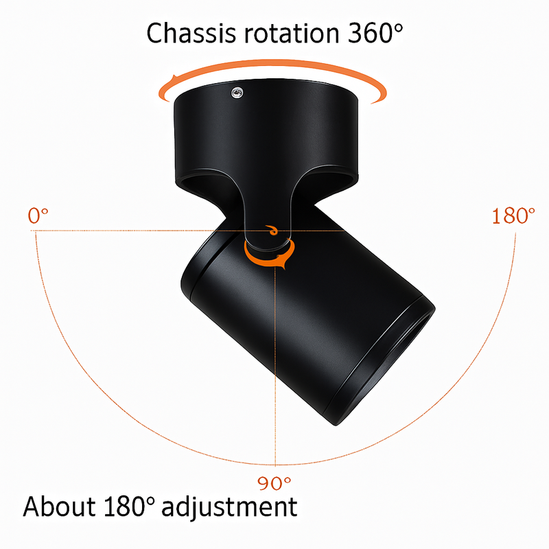 Spot dimmable rotatif led haute qualité monté en surface