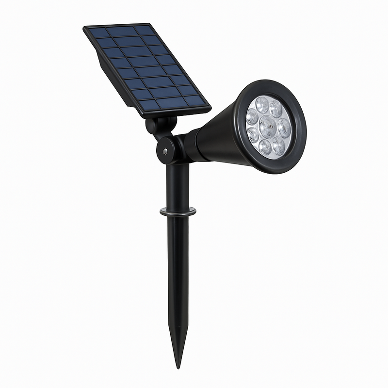 Spot dirigeable LED extérieur solaire à piquer (lot de 2)