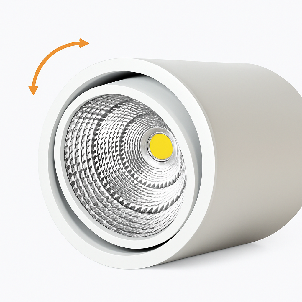 Spot Haute qualité rotatif LED Downlight COB monté en Surface plafonnier puce CREE 24W20W18W15W12W9W Spot réglable AC90-260V - vue 7 sur 6