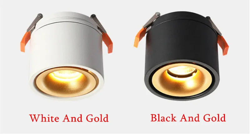 spot led cob encastré rotatif 360 degrés dimmable pliable