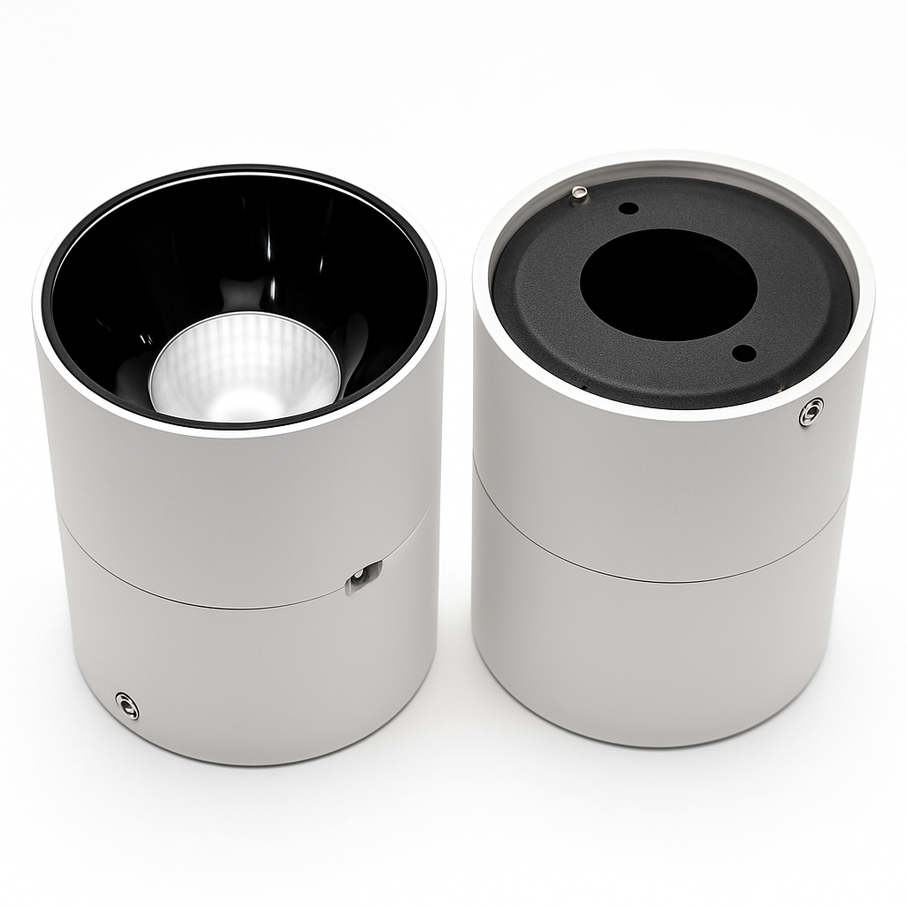 spot led dimmable anti-éblouissement pliant rotatif en surface - vue 4 sur 9