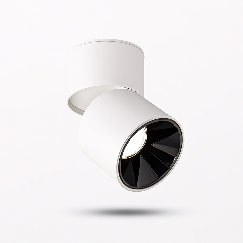 spot led dimmable anti-éblouissement pliant rotatif en surface