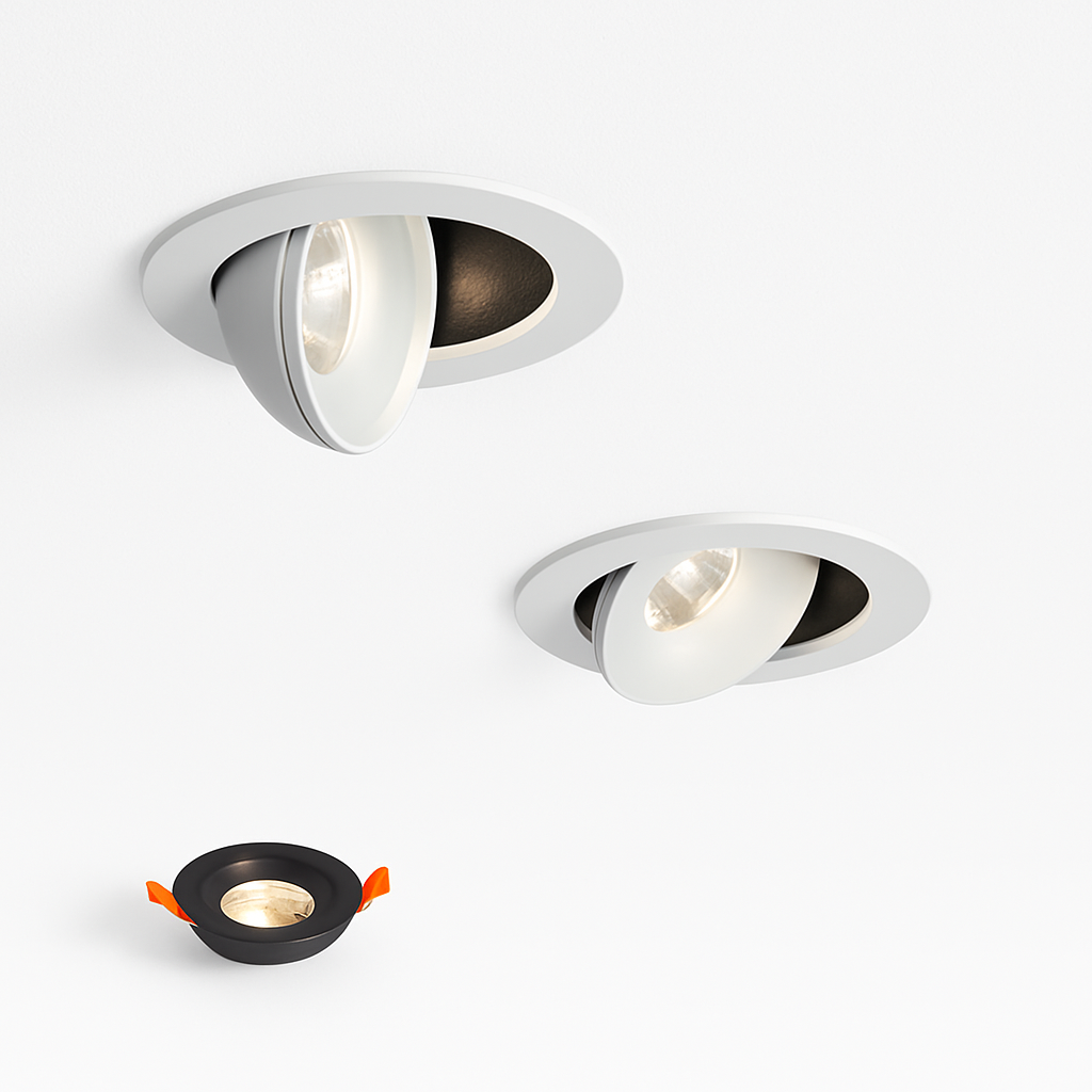 Spot Led Downlight encastré plafonnier 7W12W18W24W Dimmable blanc noir intérieur Led Spot lumière 360 ° réglable pour salon - vue 4 sur 9