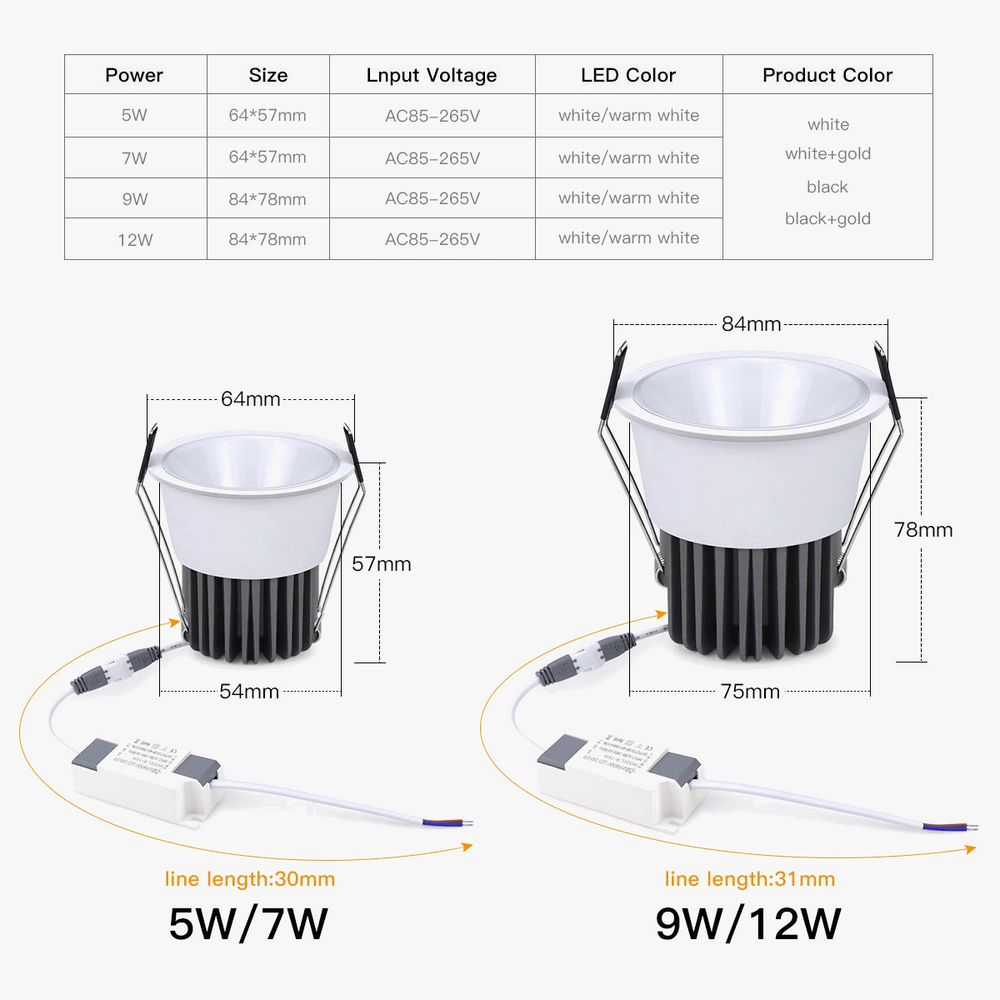 spot led en aluminium pour éclairage décoratif vitrine