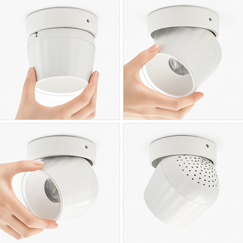 spot led rotatif à 360° éclairage mural pliable et anti-vertige