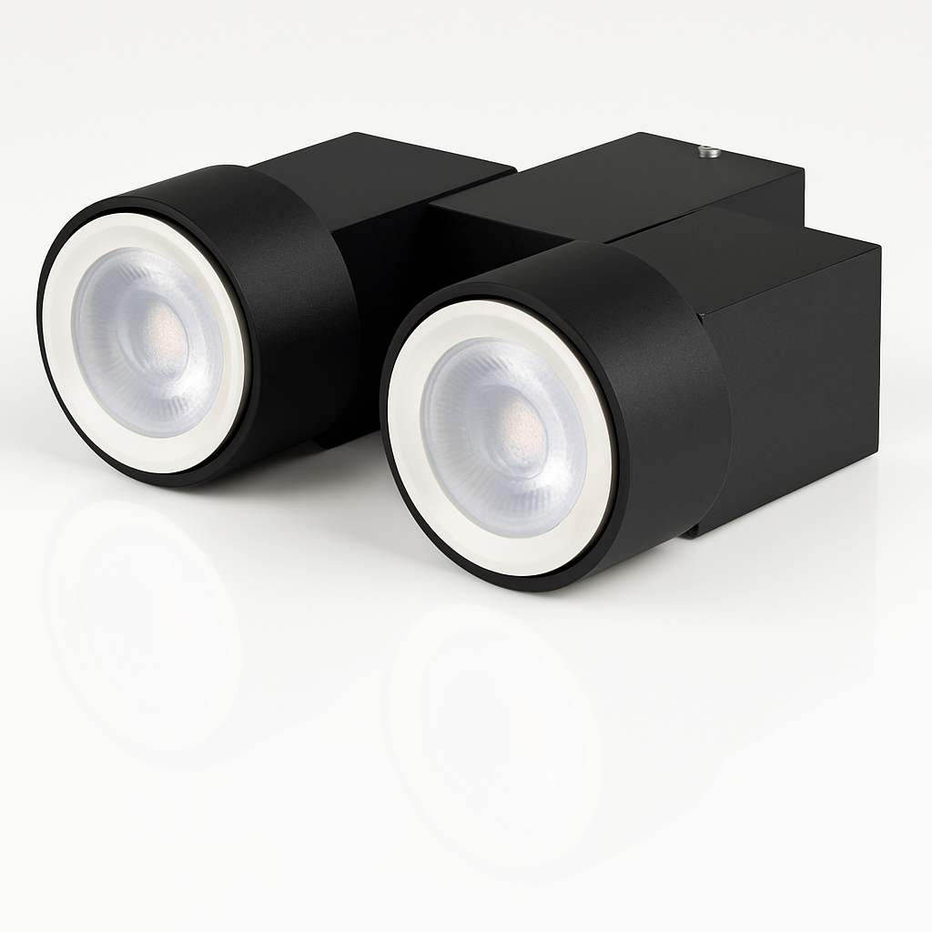 Spot moderne avec double LED en aluminium blanc - vue 6 sur 10