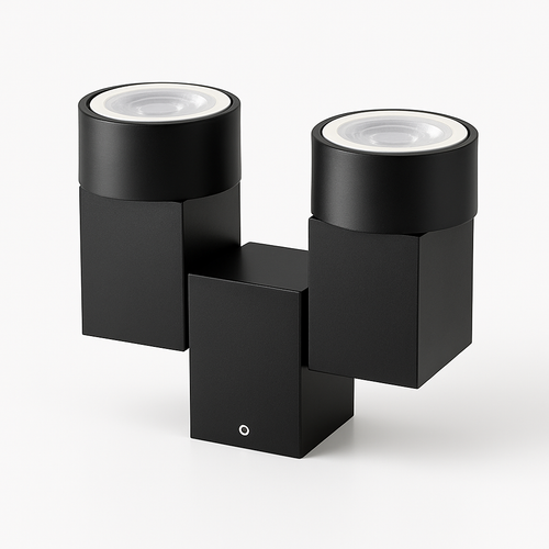 Spot moderne avec double LED en aluminium blanc