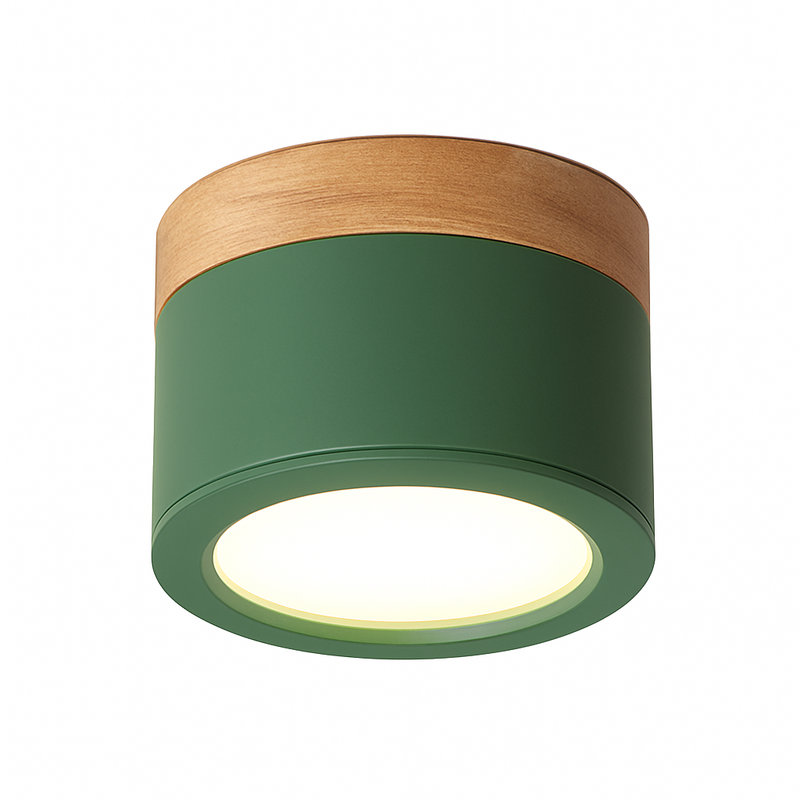 Spot moderne à LED en bois et métal coloré Allan