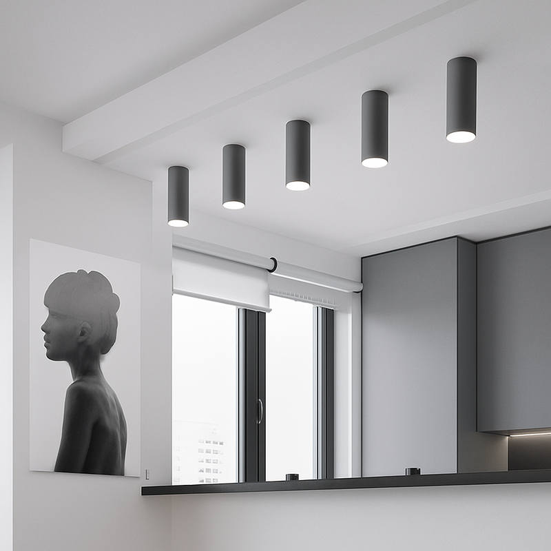 Spot moderne LED en forme de tube doré Grover