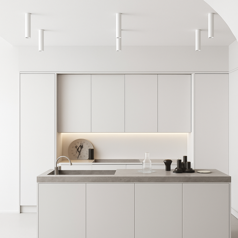 Spot moderne LED en forme de tube doré Grover