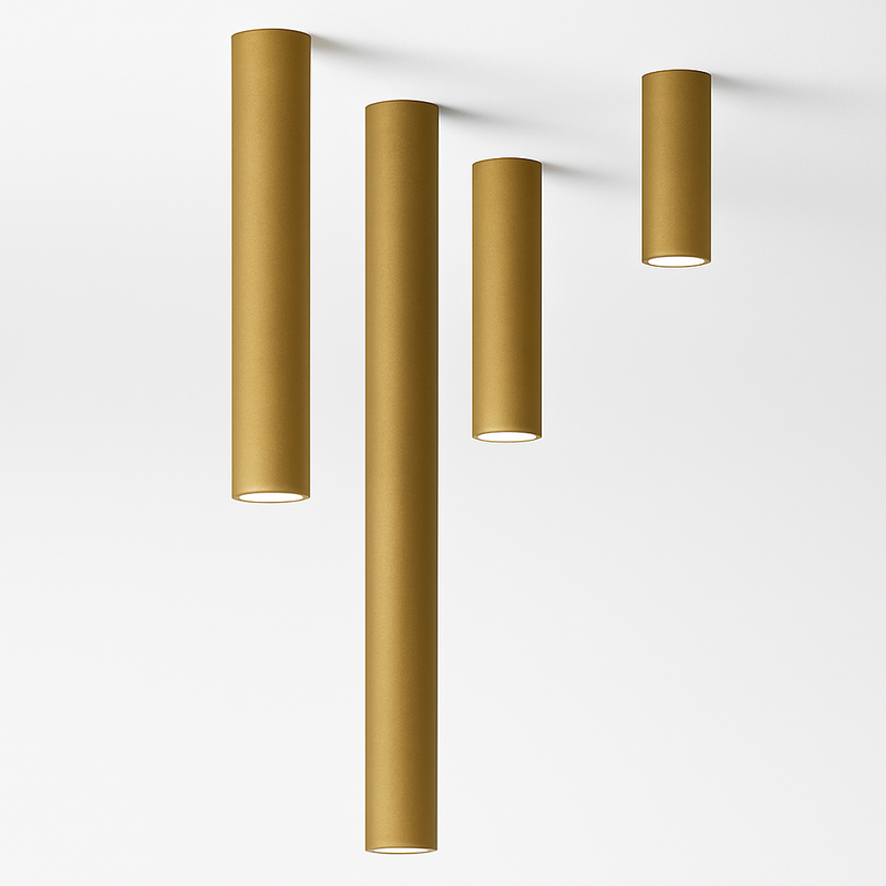 Spot moderne LED en forme de tube doré Grover