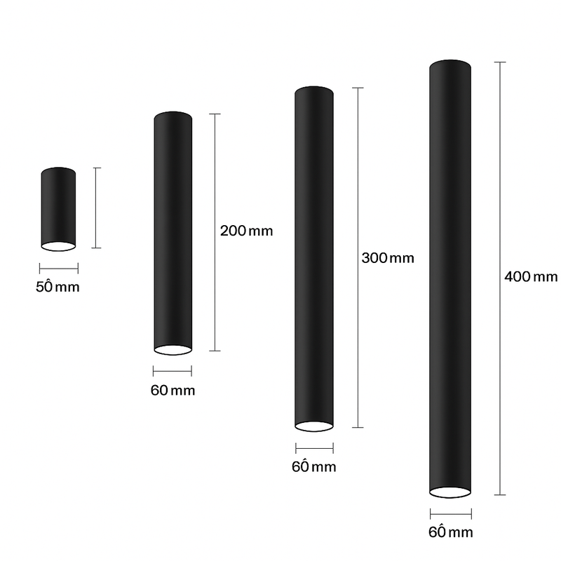 Spot moderne LED en forme de tube doré Grover