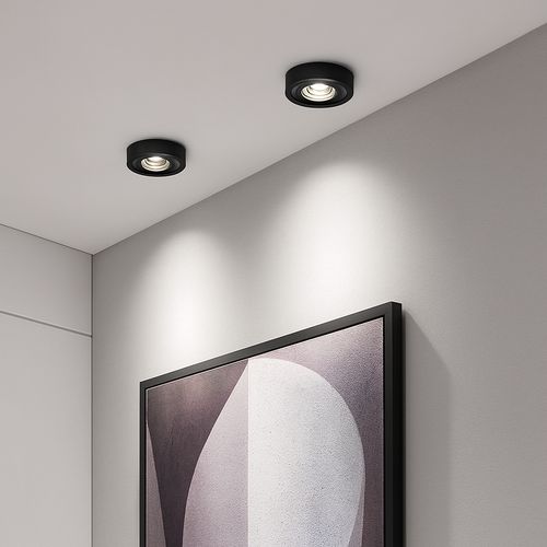 Spot moderne LED extra fin rond en aluminium Delma