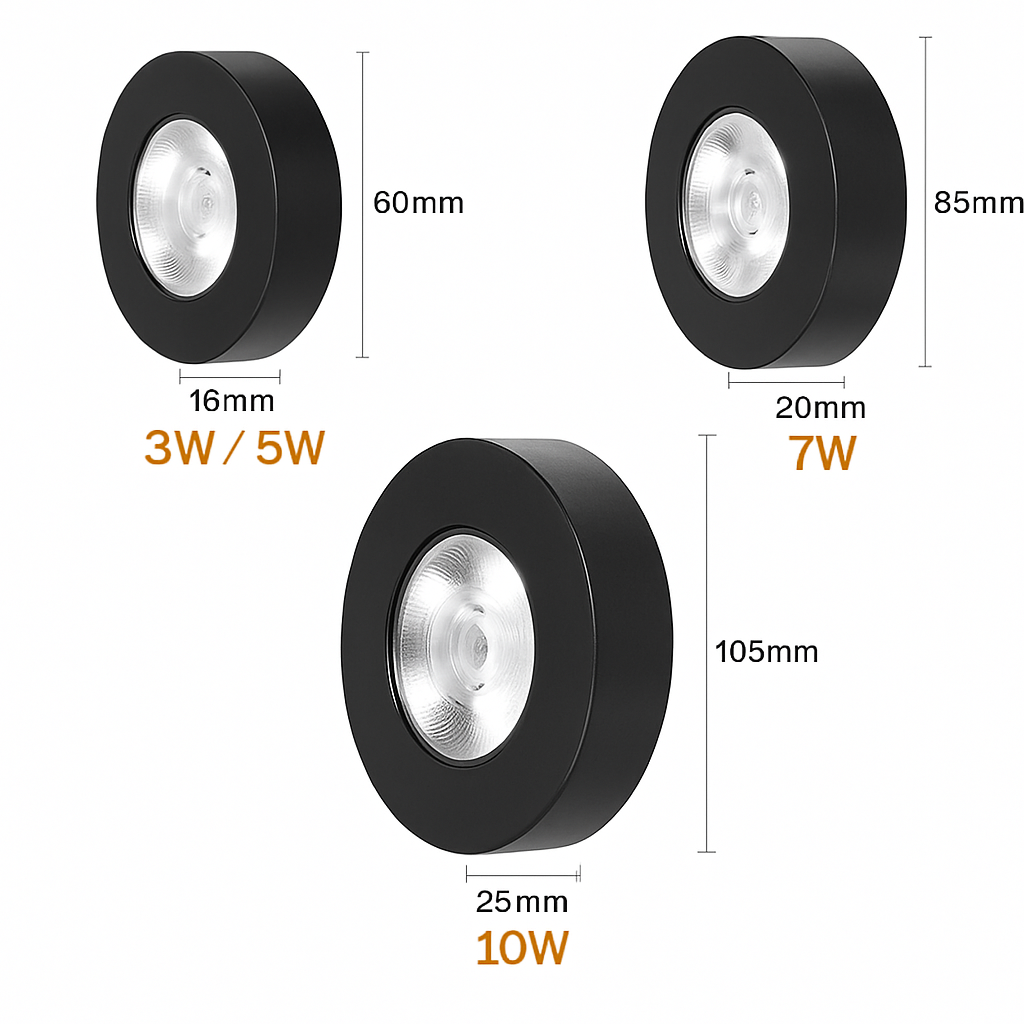Spot moderne LED extra fin rond en aluminium Delma - vue 8 sur 7