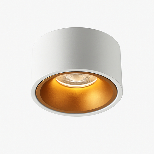 Spot moderne LED rond et encastrable en métal Lory