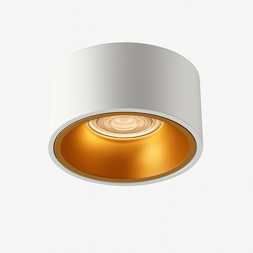 Spot moderne LED rond et encastrable en métal Lory