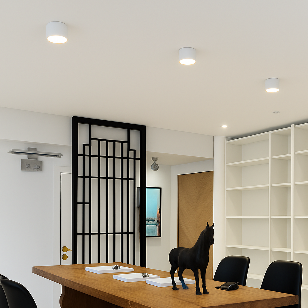 Spot moderne LED rond et encastrable en métal Lory - vue 4 sur 6