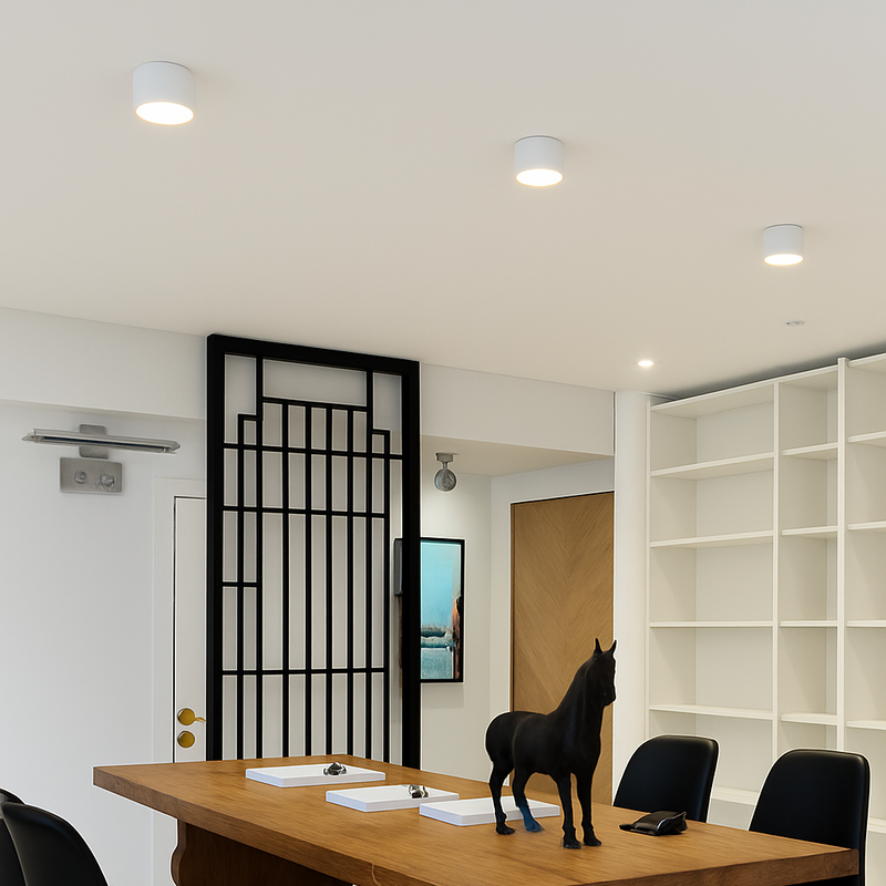 Spot moderne LED rond et encastrable en métal Lory