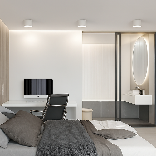 spot rond monté en Surface nordique Led petit projecteur couloir entrée lumière allée lumière éclairage intérieur - vue 5 sur 6