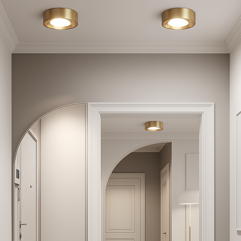 spots nordiques en cuivre led de luxe circulaires