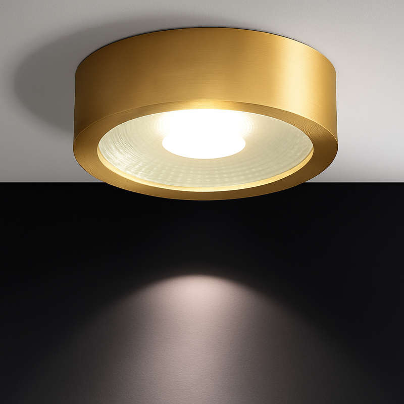 spots nordiques en cuivre led de luxe circulaires